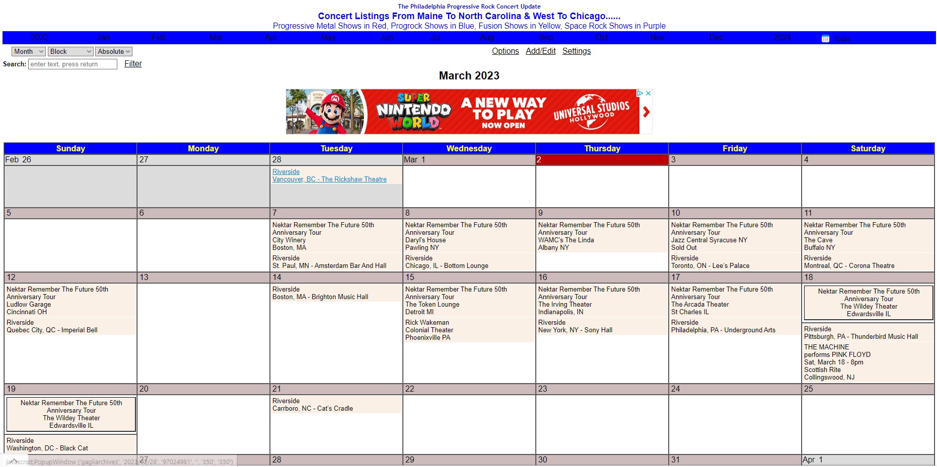 The Philadelphia Progressive Rock Concert Update